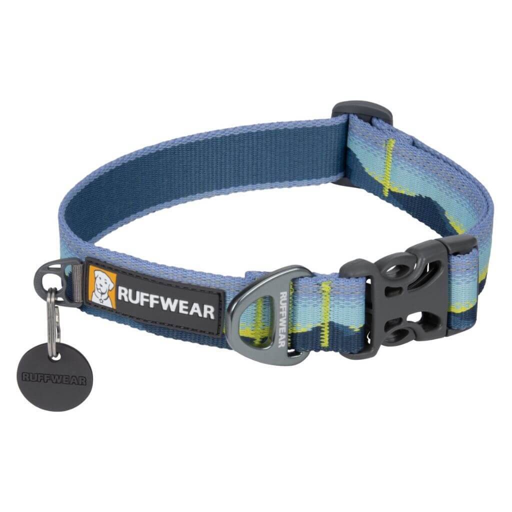 Ruffwear Crag Collar in the Alpine Dawn pattern