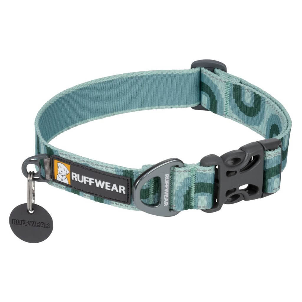 Ruffwear Crag Collar in the Grassy Oxbow pattern
