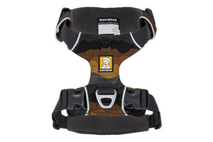Ruffwear Front Range Dog Harness in Moonlight Mountains top view.