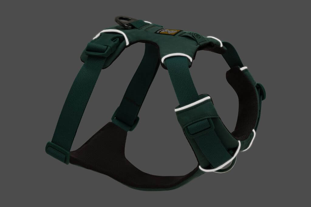 Ruffwear Front Range Dog Harness showing the reflective trim