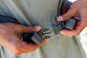 Ruffwear Hitch Hiker Backpack close up of waist buckles