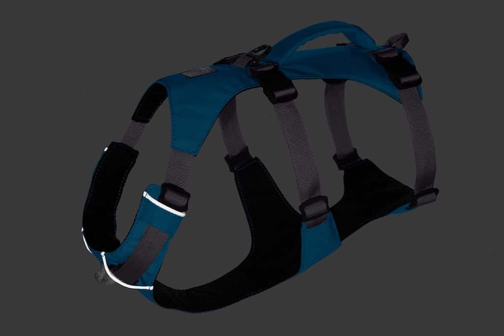 Ruffwear Flagline Dog Harness showing reflective pattern