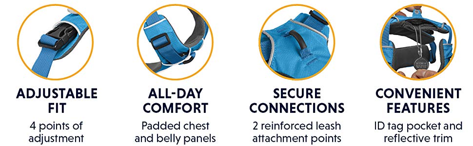Ruffwear Front Range Harness highlighting key features