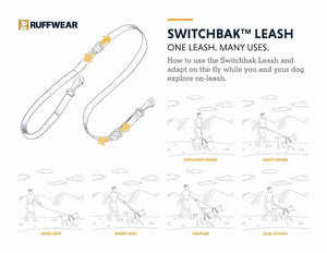 Switchbak Dog Leash - Multi-Function Dog Leash with Double Clips