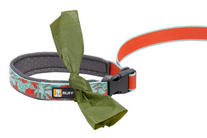 Ruffwear Crag Leash handle showing a poop bag attached