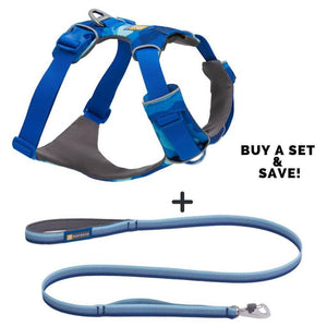 Ruffwear Front Range Harness & Dog Leash in Coastal Mountains Save when you buy it as a set