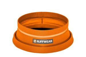 Ruffwear Bivy Bowl in Salamander Orange half open