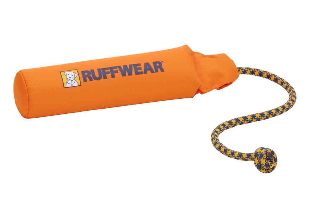 Ruffwear Lunker dog toy in Campfire Orange