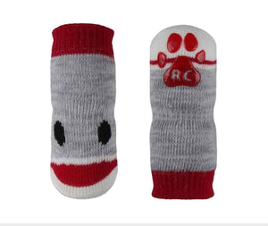 Pawks Dog Socks in the Puppet Pattern