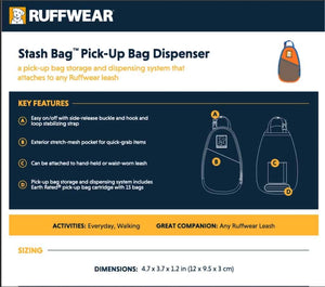 Stash Bag - Pick-up Bag Dispenser, Handy Storage for Keys, etc